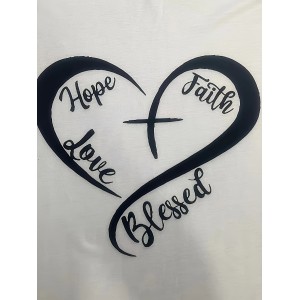 Cross Graphic Print  Open Front Cardigan, Casual Long Sleeve Cardigan For Spring & Fall, Women's Clothing