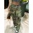 High Waist Straight Camouflage Cargo Jeans, Camo Print Medium Stretch Side Flap Pocket High Rise Denim Pants, Women's Denim Jeans & Clothing