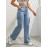 Side Flap Pocket High Waist Denim Cargo Pants, Light Washed Casual Slash Pocket Cargo Jeans, Kpop Y2K, Women's Denim Jeans & Clothing